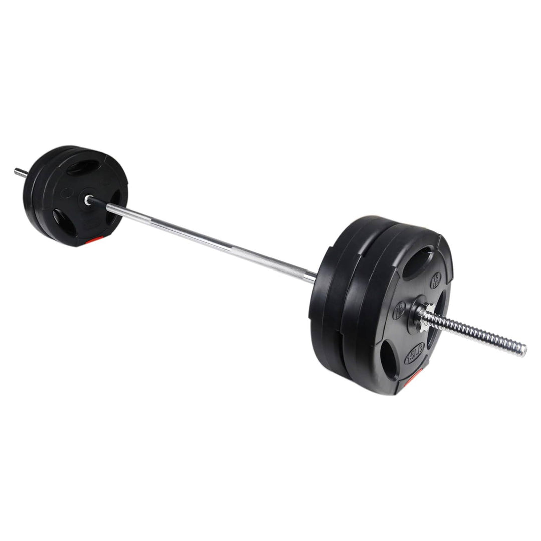 BalanceFrom Standard Coded Olympic Barbell 60 Pound Weight Plate Set (Open Box)