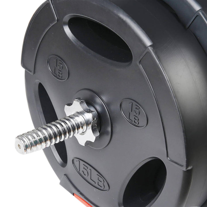 BalanceFrom Standard Coded Olympic Barbell 60 Pound Weight Plate Set (Open Box)