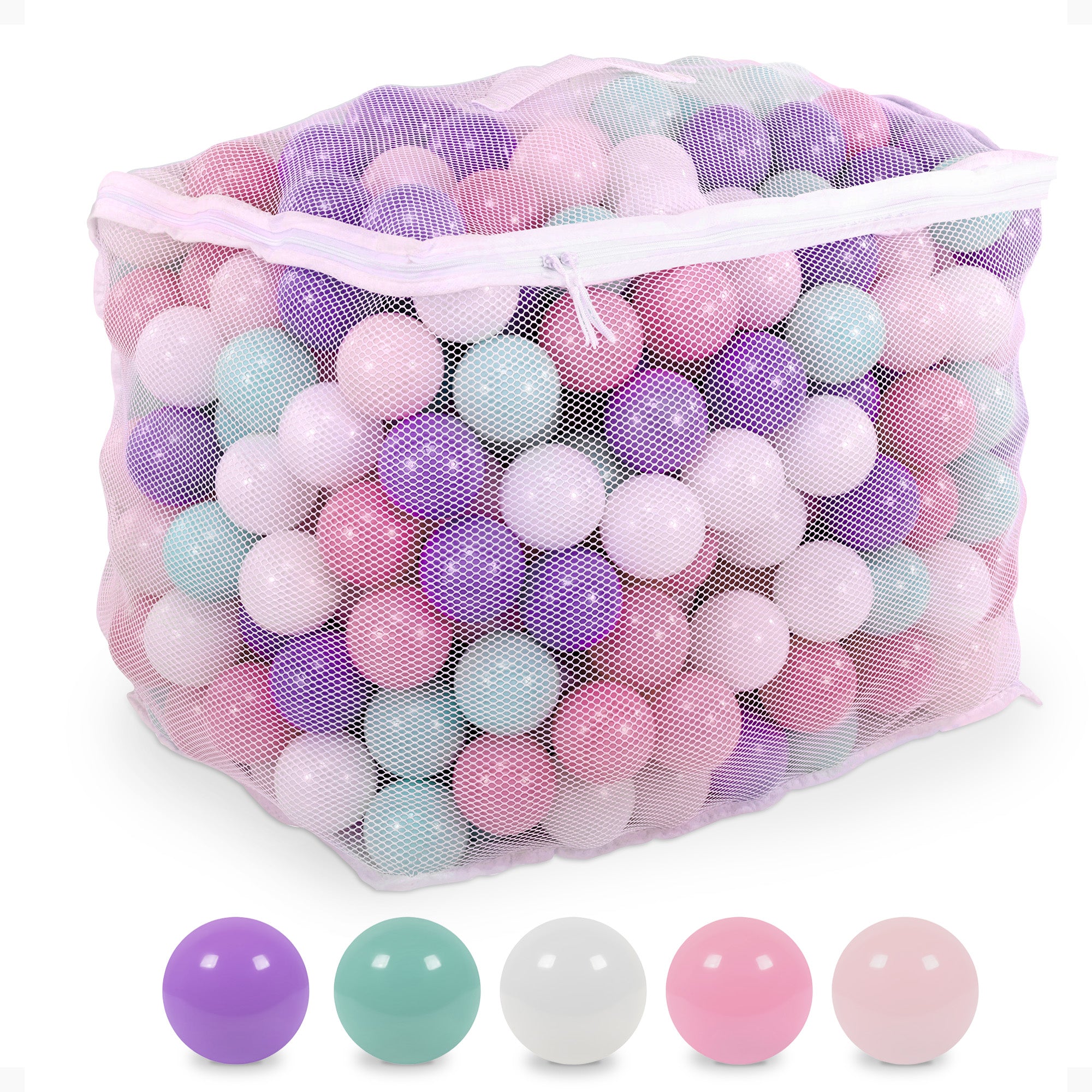 BalanceFrom 2.3" Crush Proof Play Pit Balls w/Storage Bag, 400 Count (Open Box)