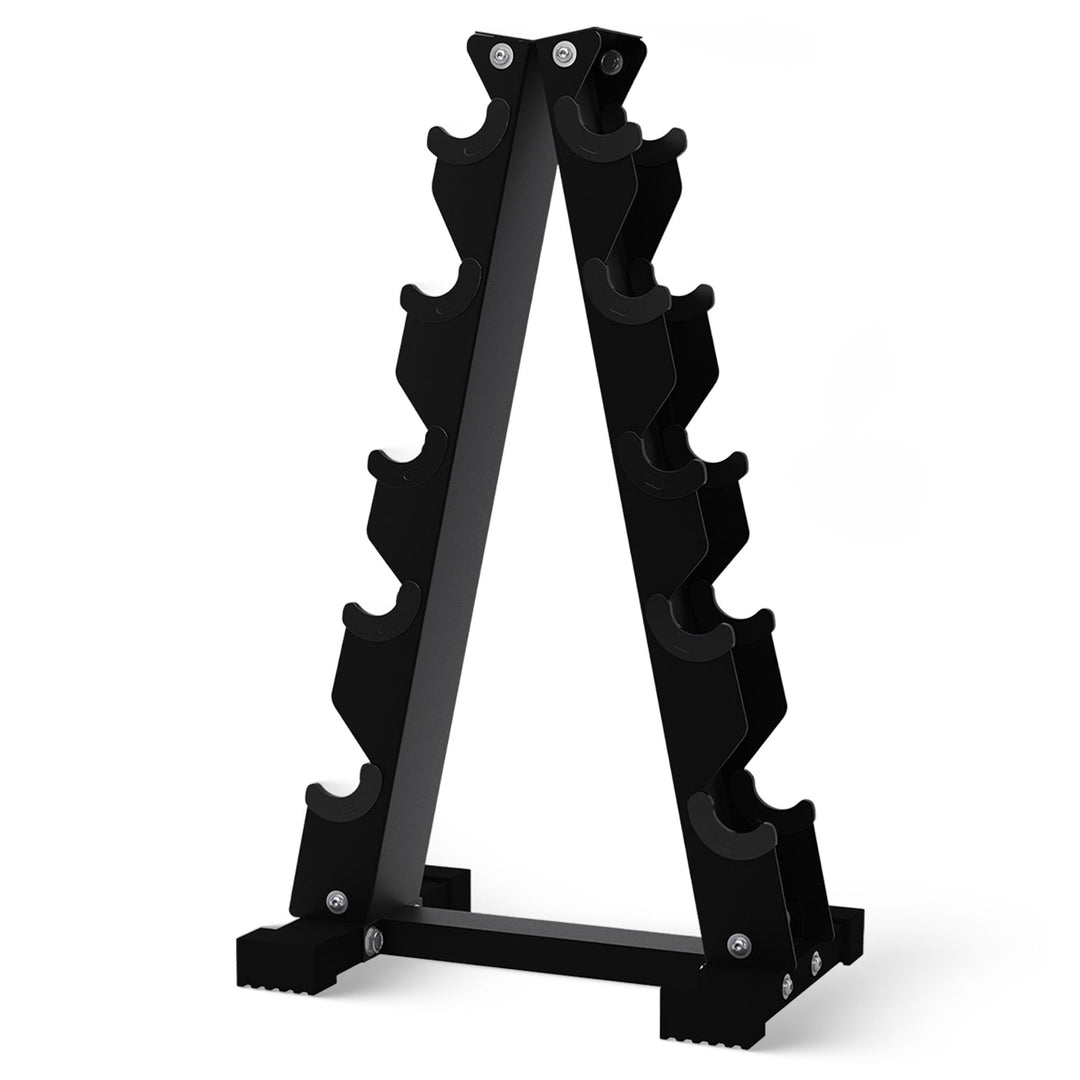 BalanceFrom Alloy Steel Fitness Rubber Encased Hex Dumbbell Set, Black(Open Box) - VMInnovations
