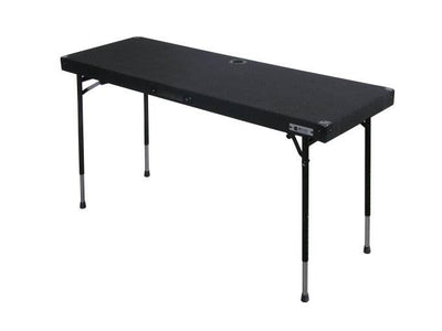 ODYSSEY CTBC2060 Carpeted Portable Pro DJ Work Table w/ Adjustable Folding Legs