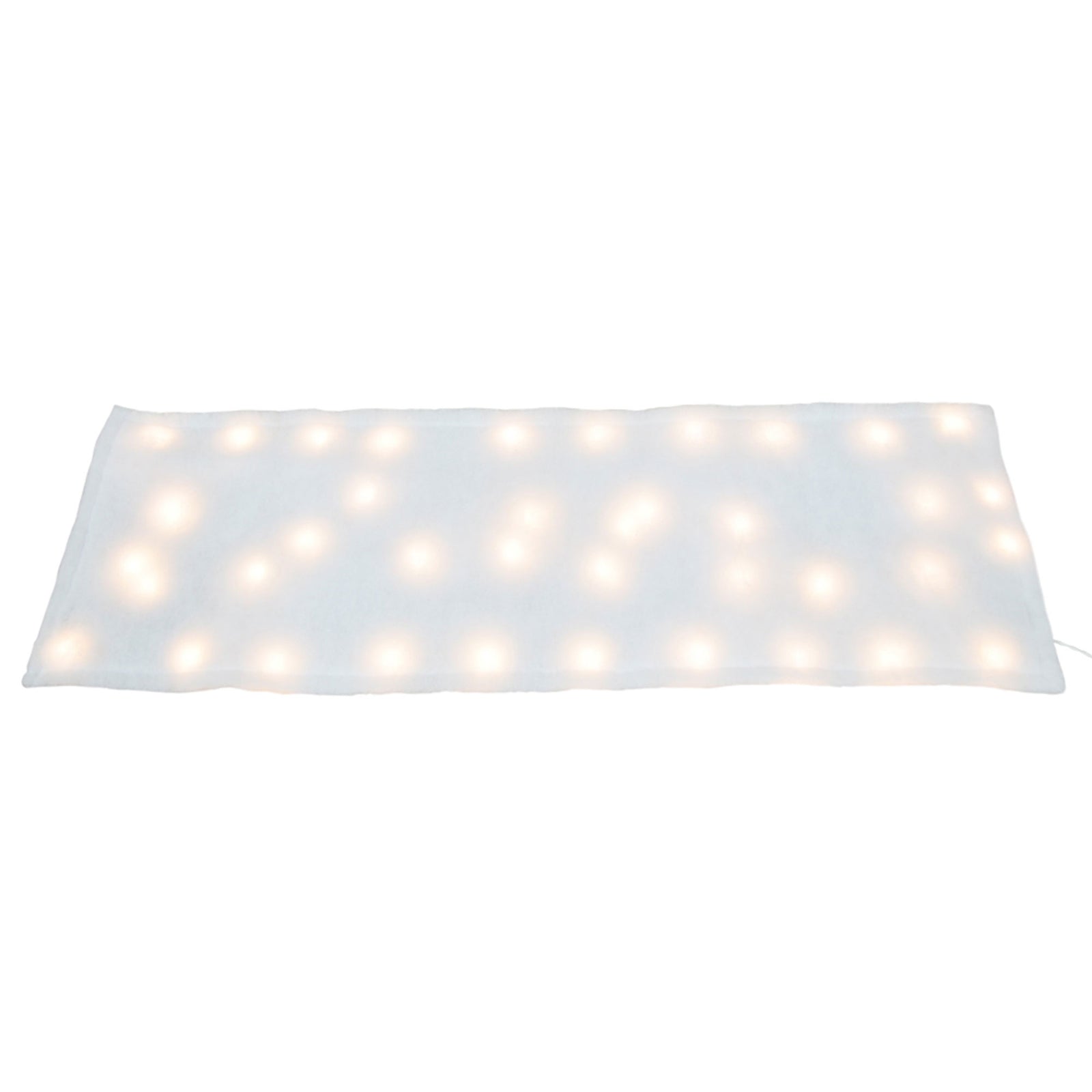 ProductWorks Pre-Lit Snow Cover Blanket 8 Function Holiday Decoration, 48" x 15" - VMInnovations