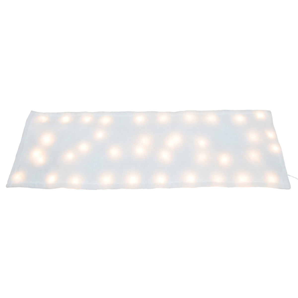 ProductWorks Pre-Lit Snow Cover Blanket 8 Function Decoration, 48"x15"(Open Box)