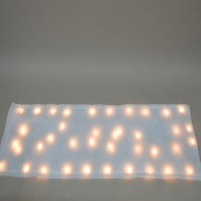ProductWorks Pre-Lit Snow Cover Blanket 8 Function Decoration, 48"x15"(Open Box) - VMInnovations