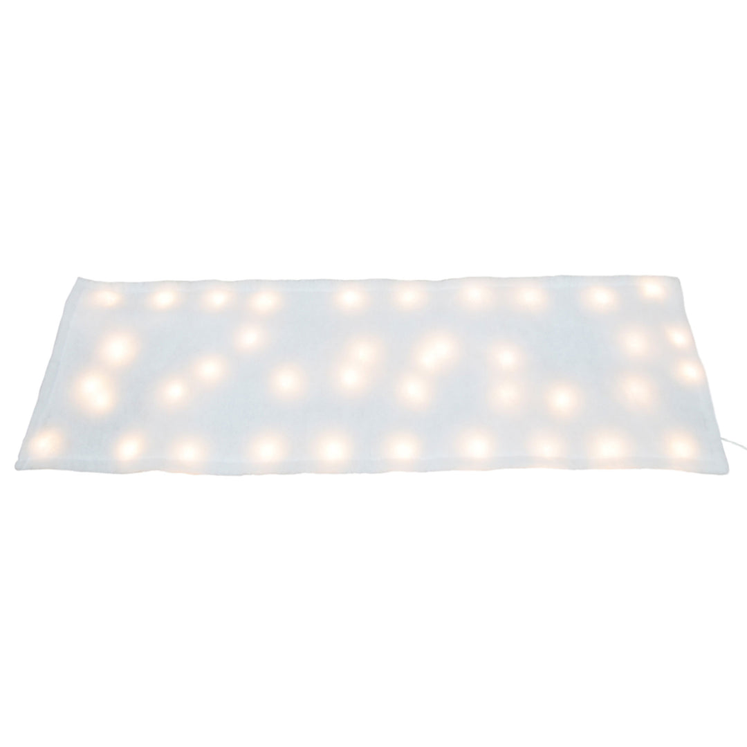 ProductWorks Pre-Lit Snow Cover Blanket 8 Function Decoration, 60"x15"(Open Box)