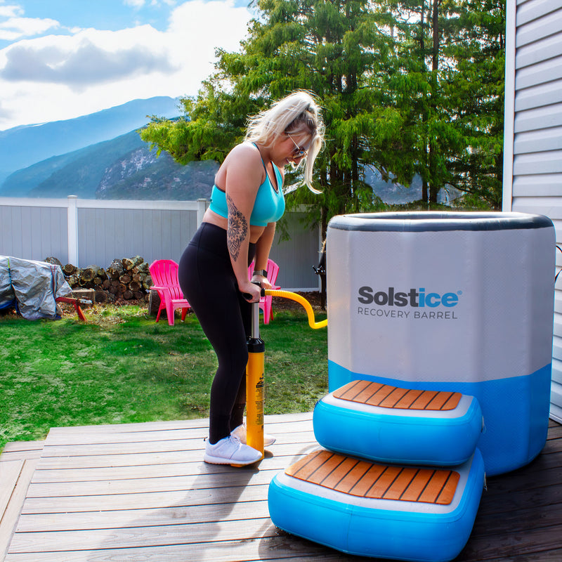 Solstice Original Inflatable Cold Plunge Ice Bath Tub Standing Recovery Barrel