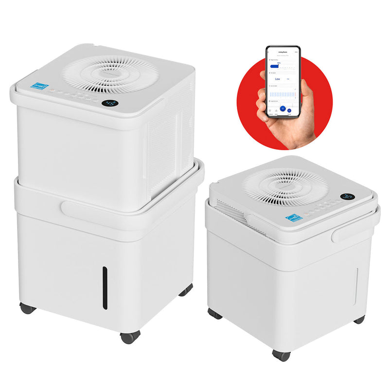 Pohl Schmitt 50 Pint Cube Dehumidifier with 360 Degree Casters for Indoor Use