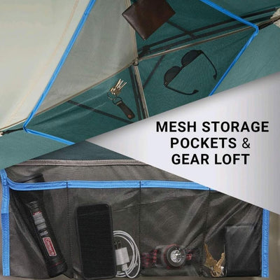 Coleman SKYDOME 6 Person Tent w/Mesh Storage Pockets & Bag, Evergreen (Open Box) - VMInnovations