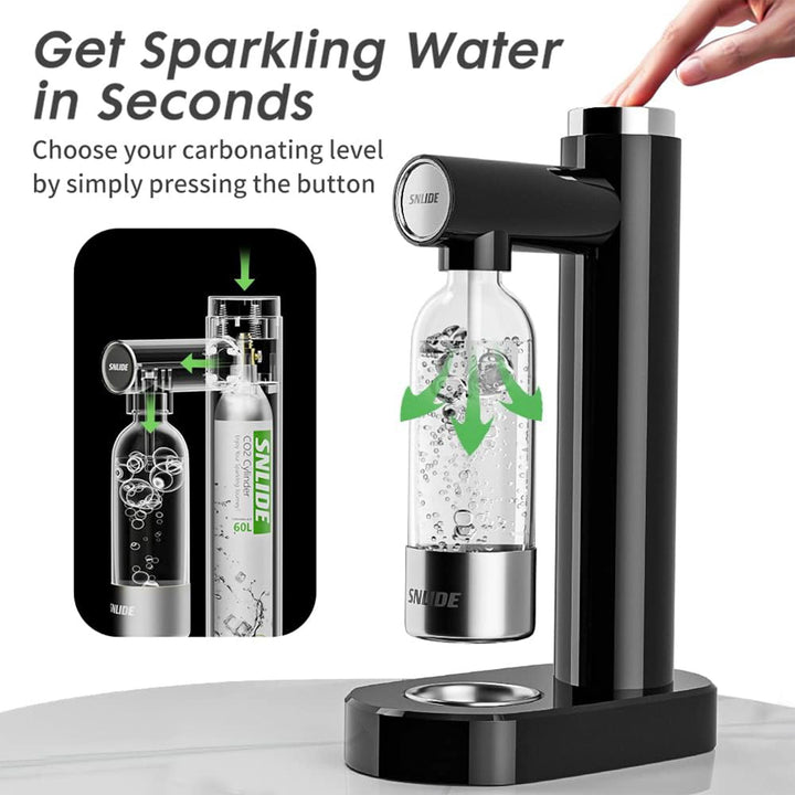 SNLIDE Soda Maker Soda Water Machine with 1,000ML Pet Bottle and DIY Stickers - VMInnovations