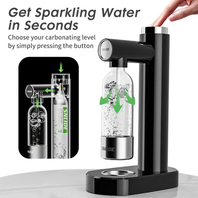 SNLIDE Soda Maker Soda Water Machine with 1,000ML Pet Bottle and DIY Stickers