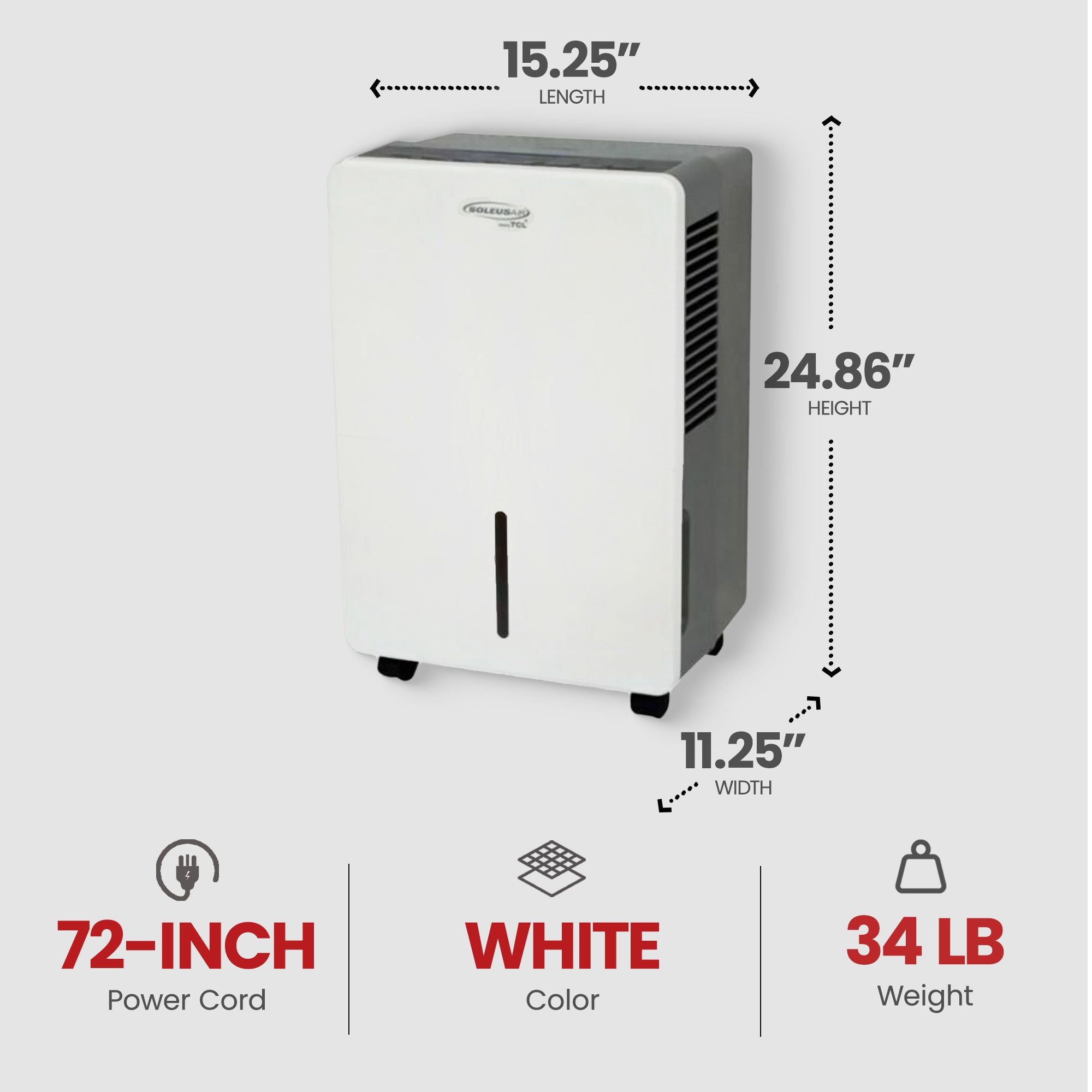 SoleusAir HMT-D70-A Air Energy Star 70 Pint Dehumidifier (Used) - VMInnovations
