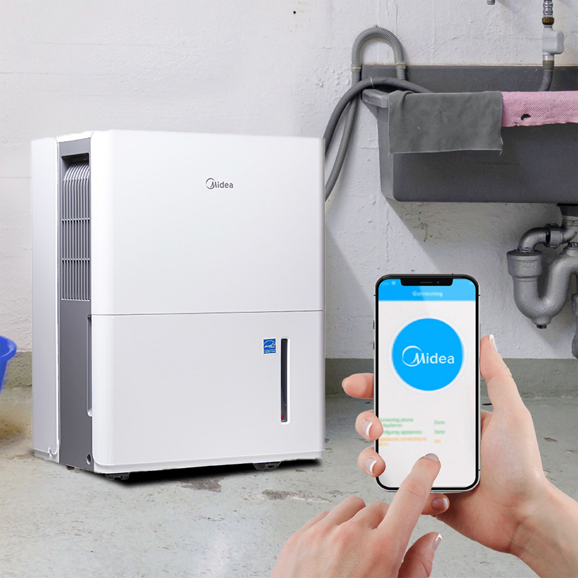 Midea 22 Pint Energy Star Smart Dehumidifier for Home, (Refurbished) - VMInnovations