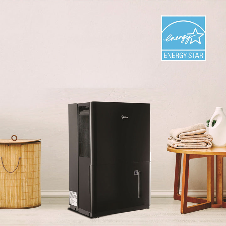 Midea 50 Pint Energy Star Smart Dehumidifier for Home, (Refurbished)