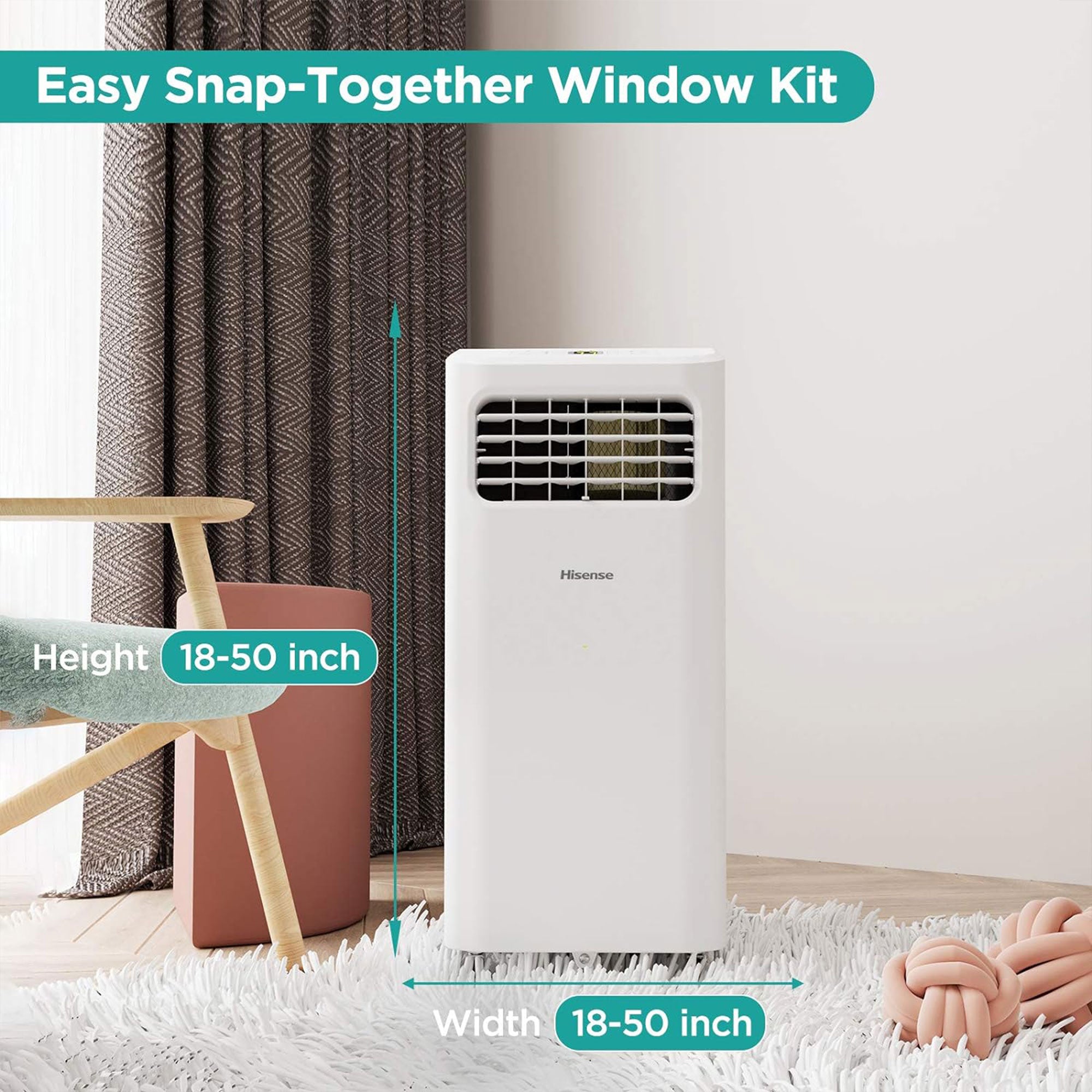 Hisense 6000 BTU Ultra Slim Portable Air Conditioner (Refurbished)