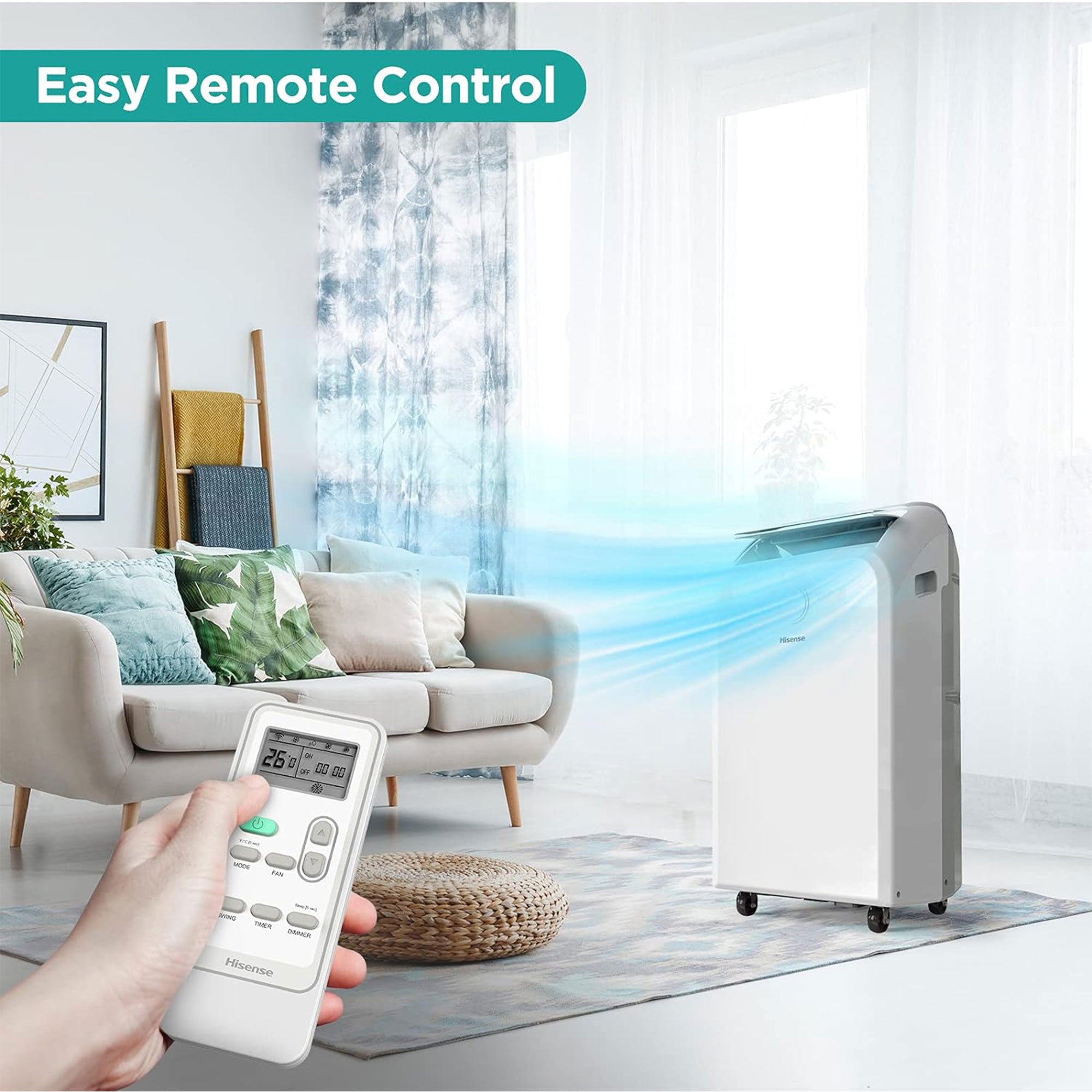 Hisense 6000 BTU Ultra Slim Portable Air Conditioner (Refurbished)