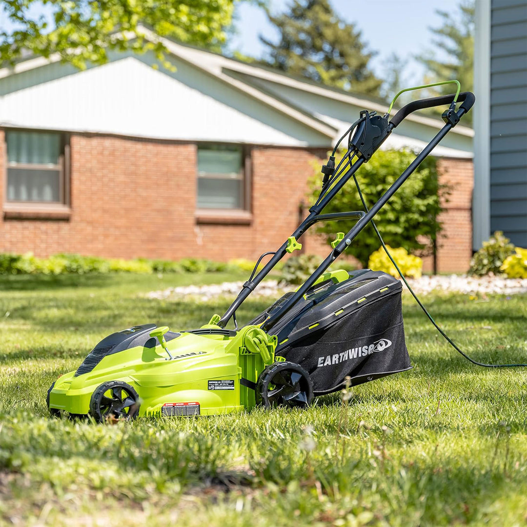 Earthwise 16” 11 Amp Corded Electric 5 Position Mower, Green (For Parts)