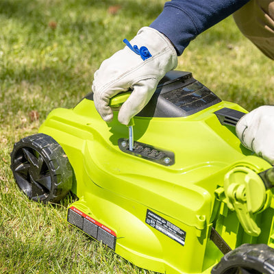 Earthwise 16” 11 Amp Corded Electric 5 Position Walk Behind Lawn Mower, Green