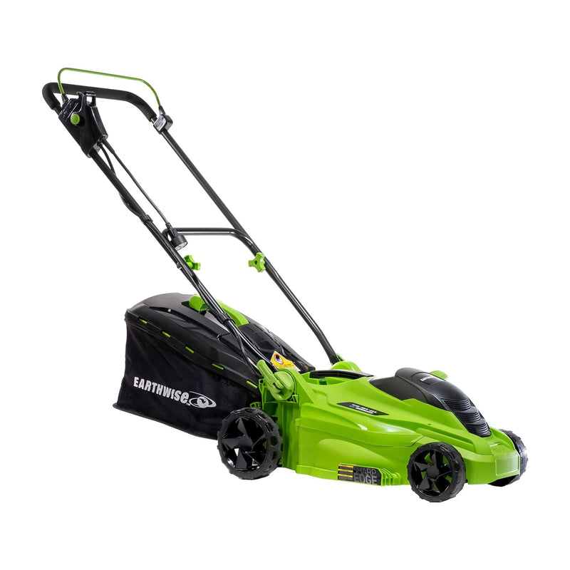 Earthwise 16” 11 Amp Corded Electric 5 Position Walk Behind Lawn Mower, Green