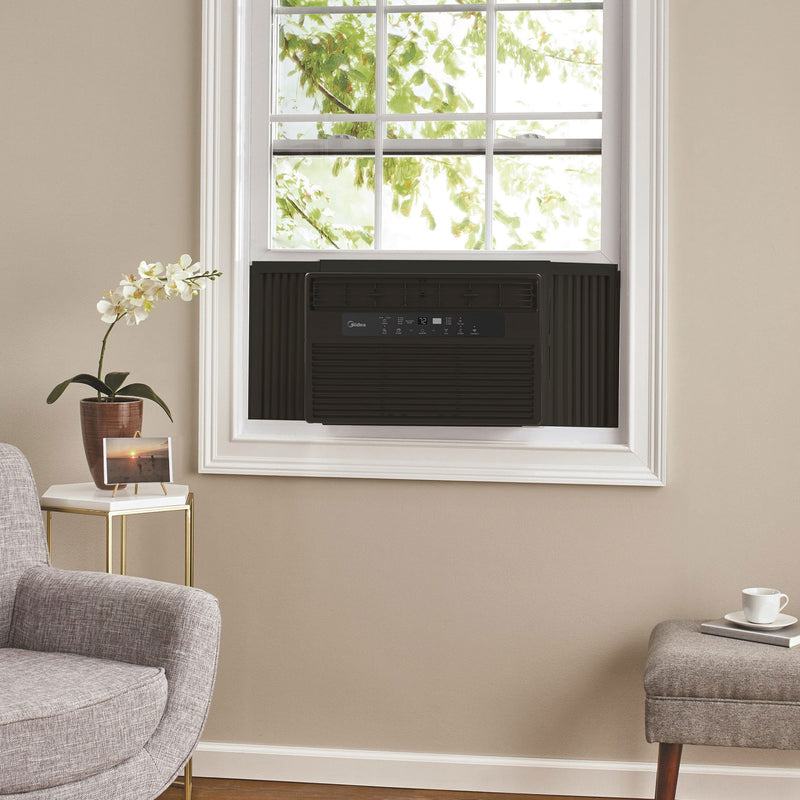 Midea 8,000 BTU 115V Smart Window Air Conditioner, Black (Refurbished)