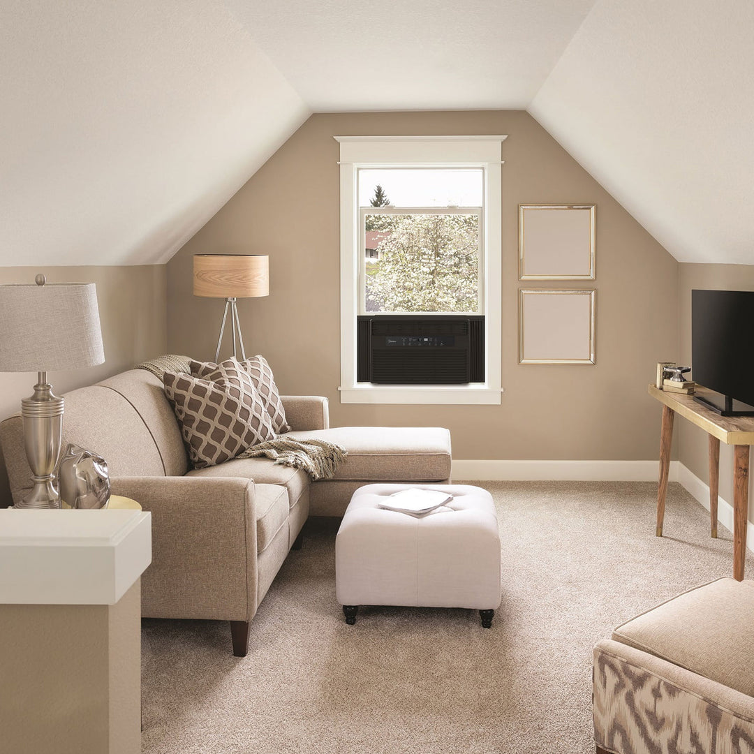 Midea 8,000 BTU 115V Smart Window Air Conditioner, Black (Refurbished) (Used) - VMInnovations