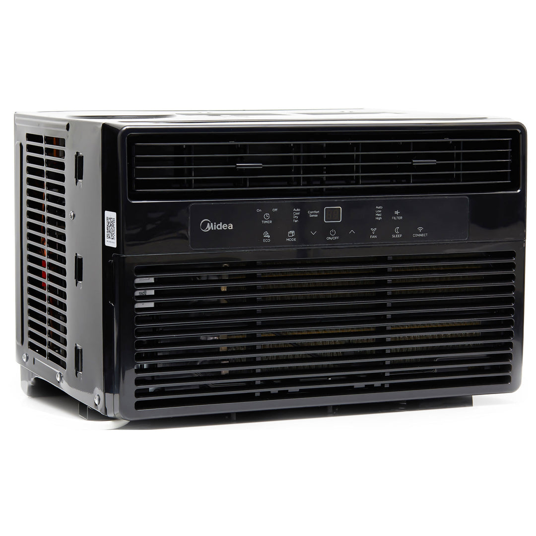 Midea 8,000 BTU 115V Smart Window Air Conditioner, Black (Refurbished) (Used)