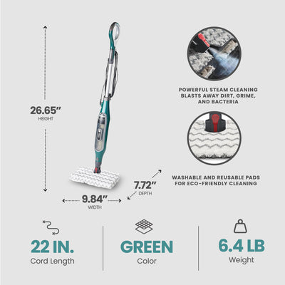 Shark Genius Steam Pocket Mop w/3 Control Setting, Green (Used) - VMInnovations