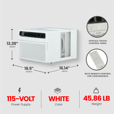 Toshiba 8,000 BTU 115V Smart WiFi Window Air Conditioner(Certified Refurbished)