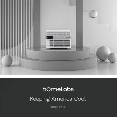 hOmeLabs Window Air Conditioner with Eco Mode, LED Panel, and Remote Control - VMInnovations