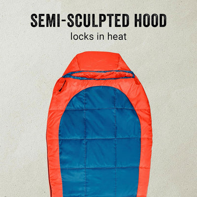 Coleman Kompact Mummy Sleeping Bag w/Compression Sack, Tiger Lily (Open Box)