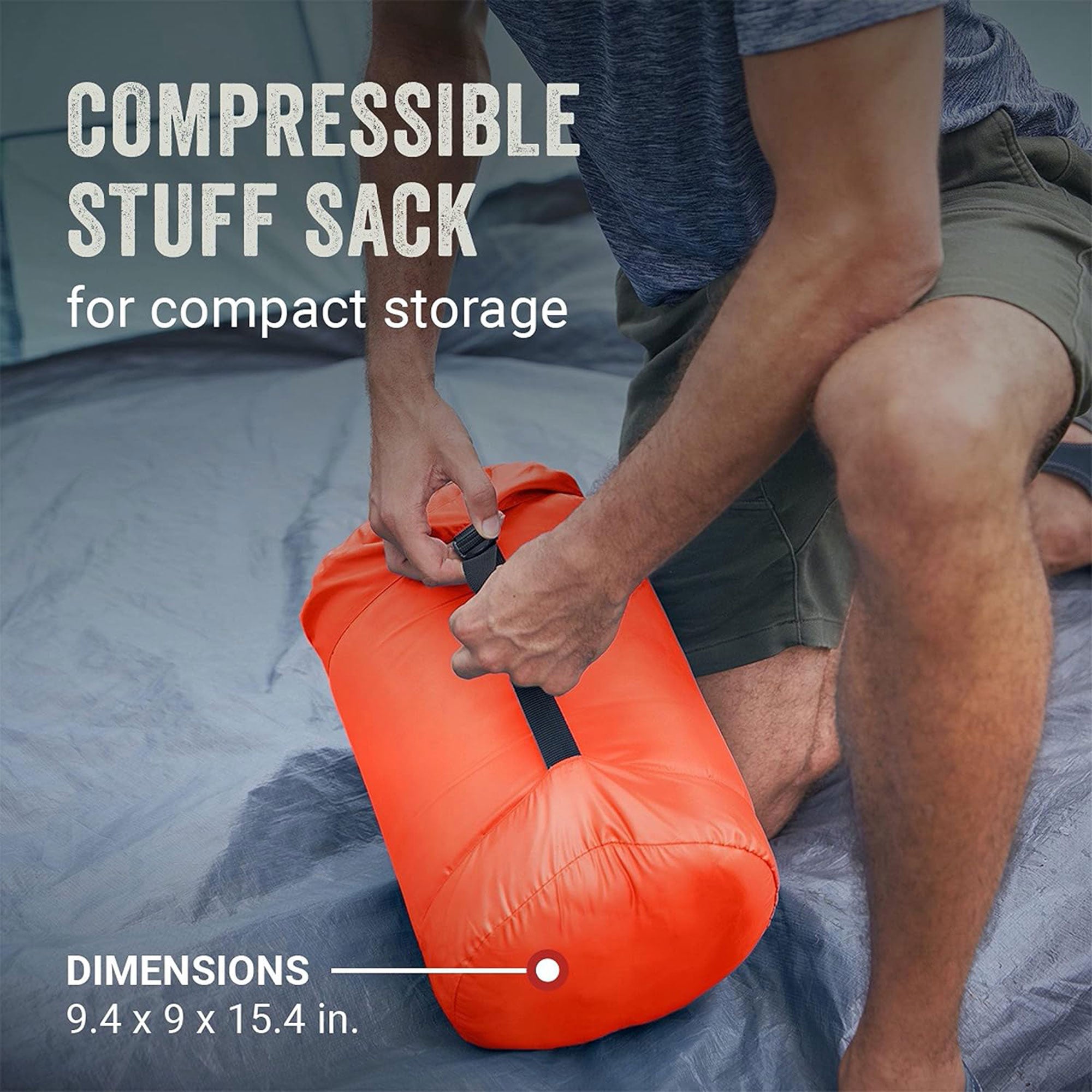 Coleman Kompact Mummy Sleeping Bag w/Compression Sack, Tiger Lily (Open Box) - VMInnovations