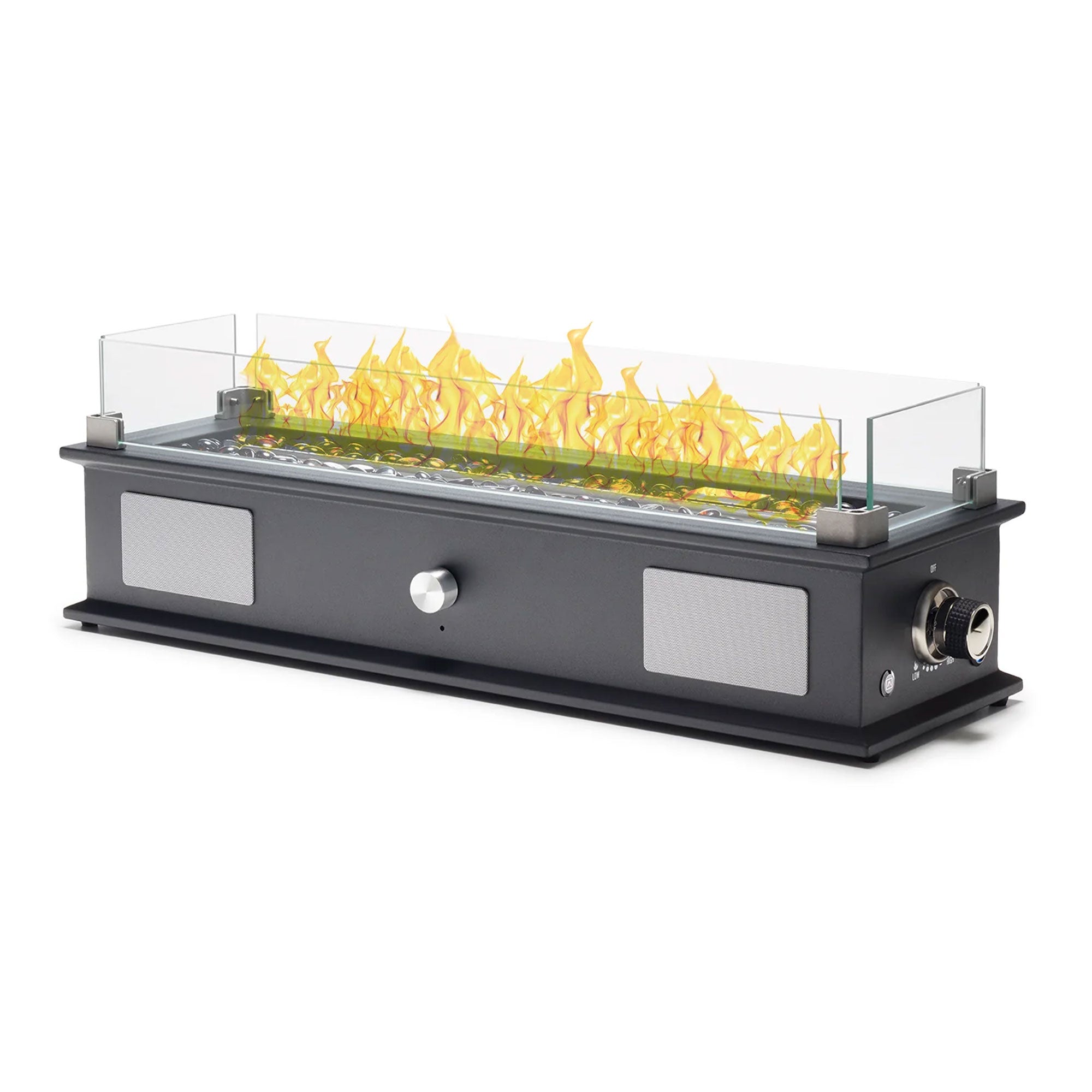 Ukiah Co. LOOM Rechargeable Bluetooth Tabletop Fire Pit with Sound System, Black - VMInnovations