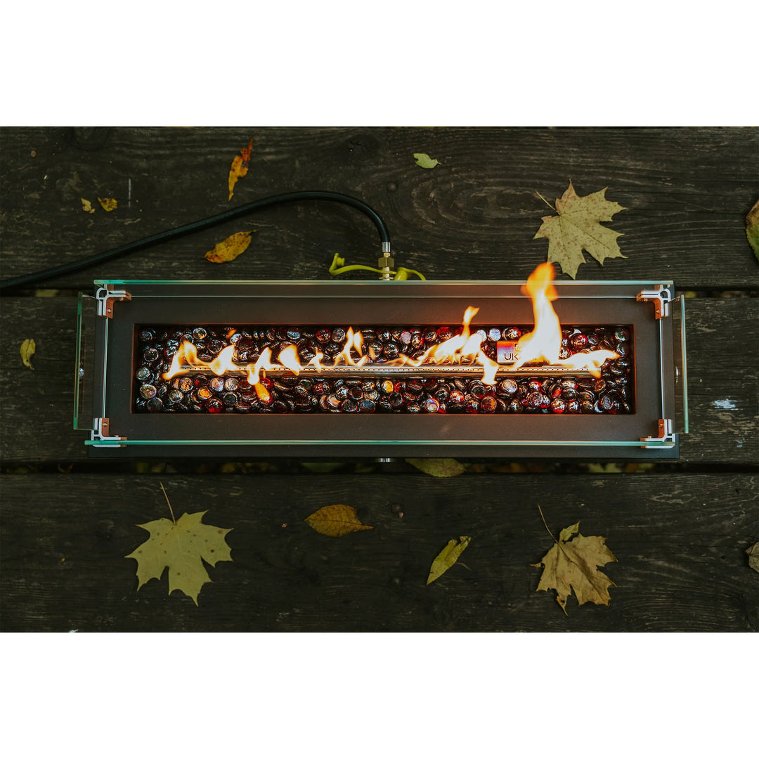 Ukiah Co. LOOM Rechargeable Bluetooth Tabletop Fire Pit with Sound System, Black - VMInnovations