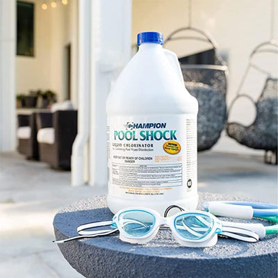 Champion Pool Shock Liquid Chlorinator for Pool Water Disinfection, (4 Pack) - VMInnovations