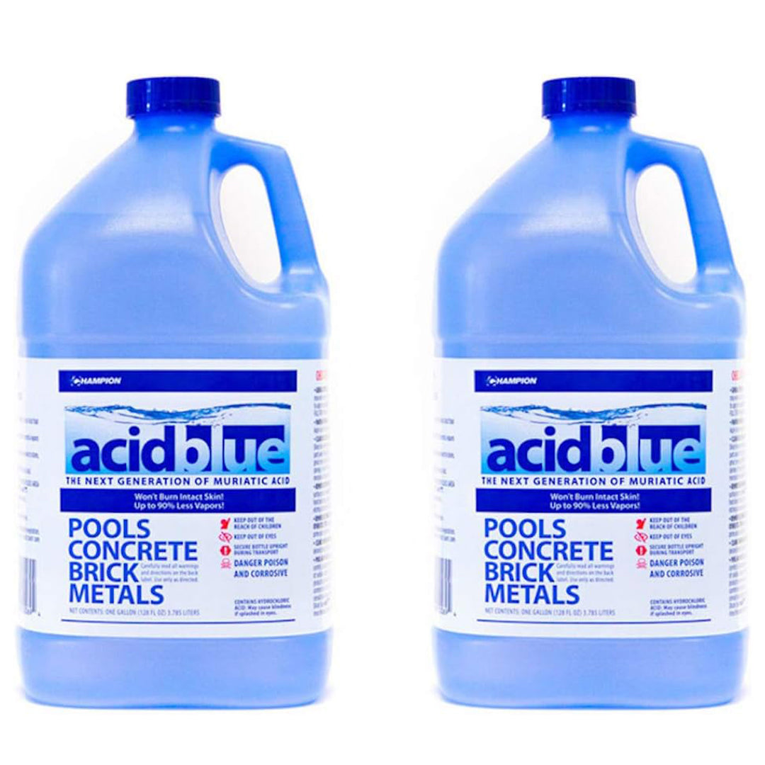 Champion Acid Blue Muriatic Acid for Removal of Stains on Driveways (2 Pack)