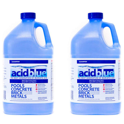 Champion Acid Blue Muriatic Acid for Removal of Stains on Driveways (2 Pack) - VMInnovations