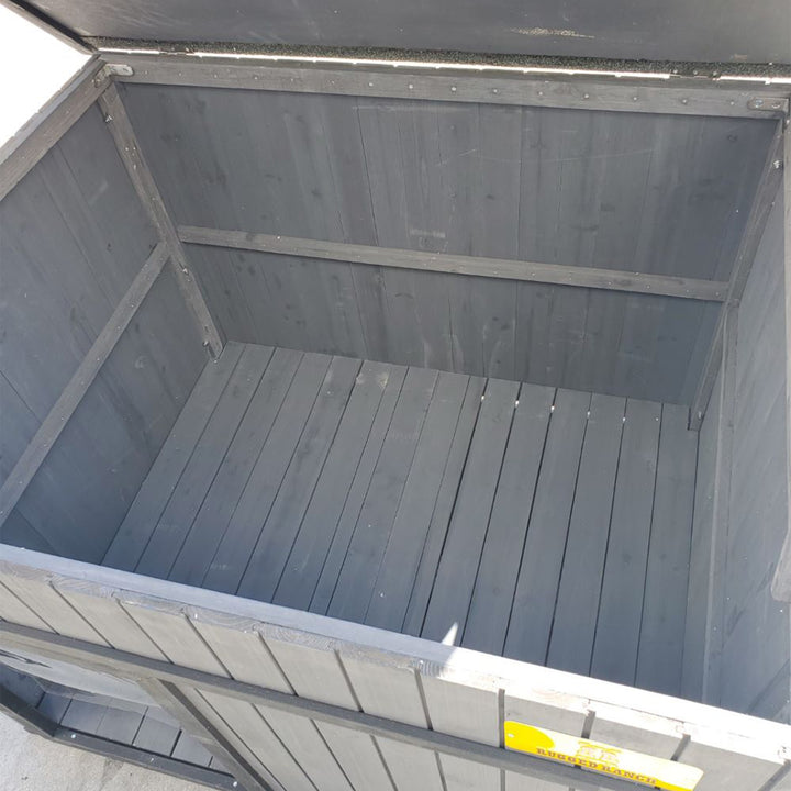 Rugged Ranch XL Dog House, Wood Outdoor Shelter w/ Hinged Roof & Removable Floor - VMInnovations