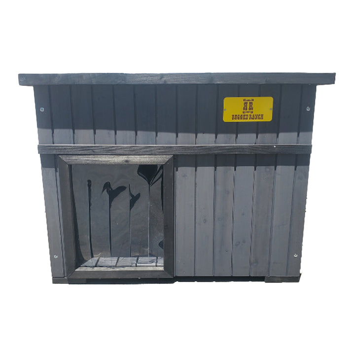 Rugged Ranch XL Dog House, Wood Outdoor Shelter w/ Hinged Roof & Floor (Used)