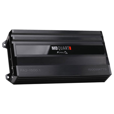 MB Quart Formula 1,500 Watt Mono Car Audio Mobile Amplifier, FA2-1500.1, Black