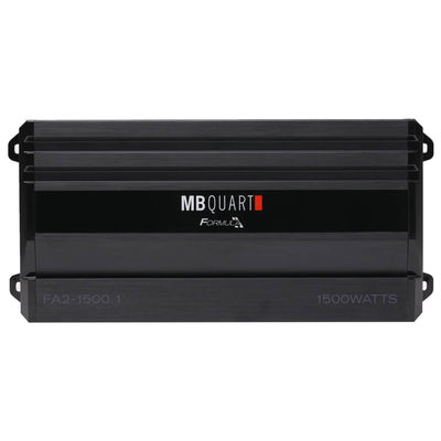 MB Quart Formula 1,500 Watt Mono Car Audio Mobile Amplifier, FA2-1500.1, Black - VMInnovations