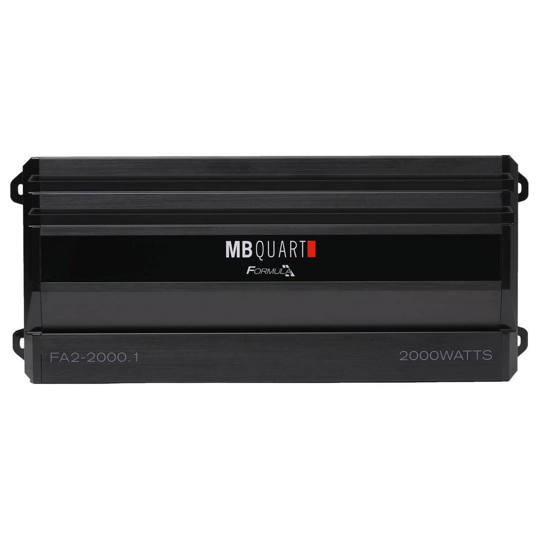 MB Quart Formula 2,000 Watt Mono Car Audio Mobile Amplifier, FA2-2000.1, Black