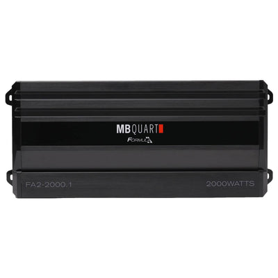 MB Quart Formula 2,000 Watt Mono Car Audio Mobile Amplifier, FA2-2000.1, Black - VMInnovations