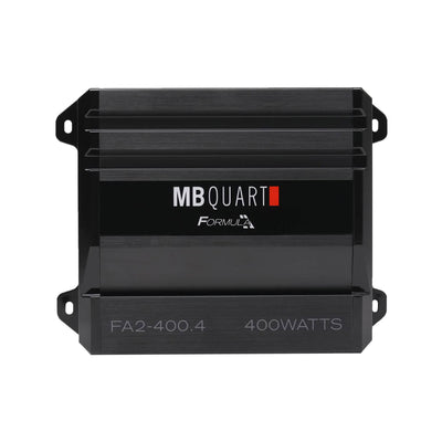 MB Quart Formula 400 Watt 4 Channel Car Audio Mobile Amplifier, Black (Open Box)