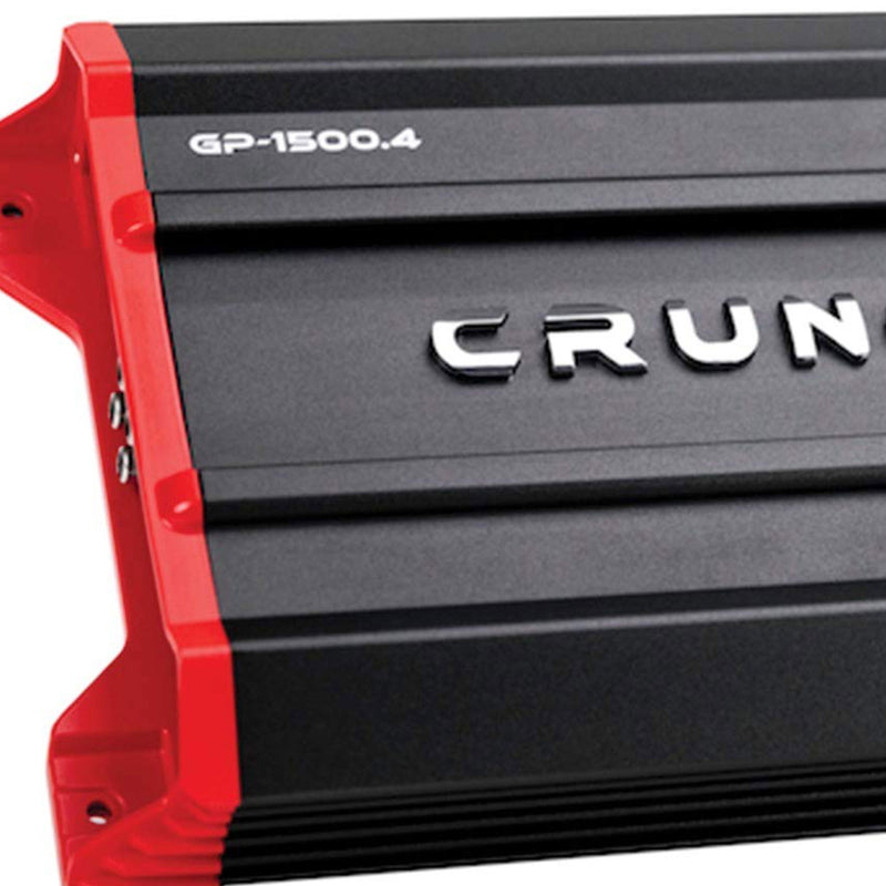 Crunch 1,500 Watt Adjustable 12dB Car Amplifier, GP-1500.4, Black (Used)