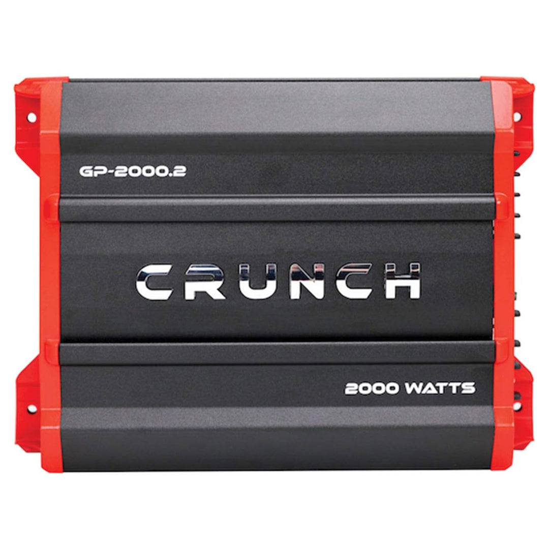 Crunch 2,000 Watt Adjustable 12dB Ground Pounder Car Amplifier, GP-2000.2, Black