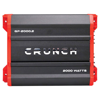 Crunch 2,000 Watt Adjustable 12dB Ground Pounder Car Amplifier, GP-2000.2, Black - VMInnovations