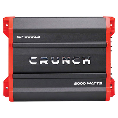 Crunch 2,000 Watt Adjustable 12dB Ground Pounder Car Amplifier, Black (Open Box)