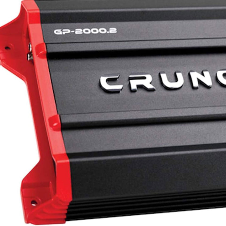 Crunch 2,000 Watt Adjustable 12dB Ground Pounder Car Amplifier, GP-2000.2, Black