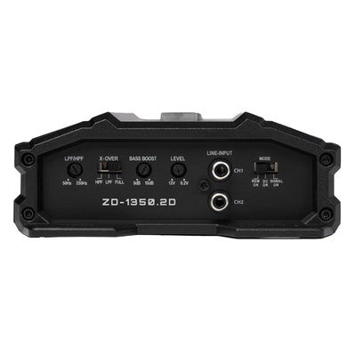 Hifonics 1,350 Watt 2 Channel Mobile Car Amplifier, ZD-1350.2D, Black (Open Box) - VMInnovations