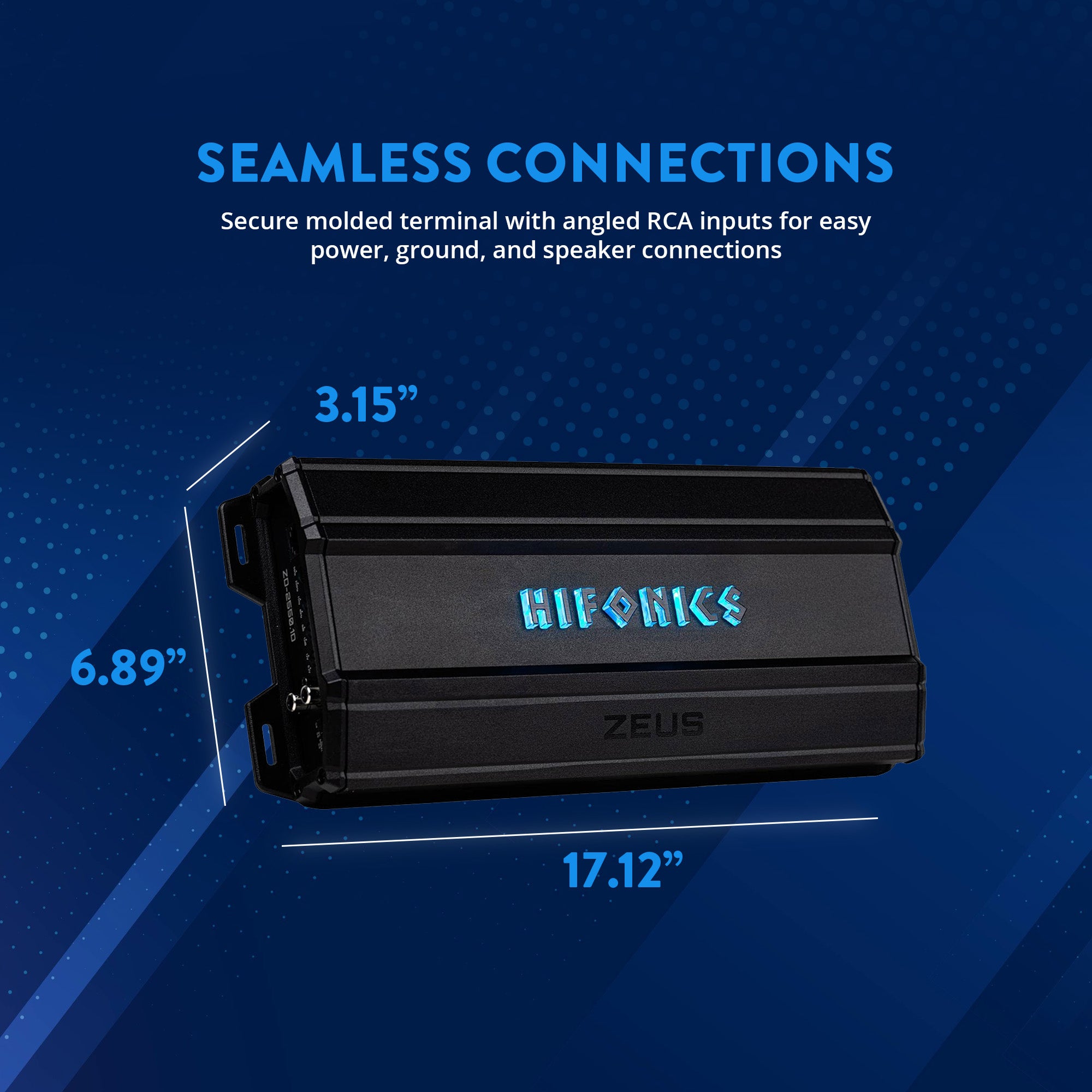 Hifonics Zeus Delta 2550 Watt Mono Block Mobile Car Amplifier, ZD-2550.1D, Black - VMInnovations