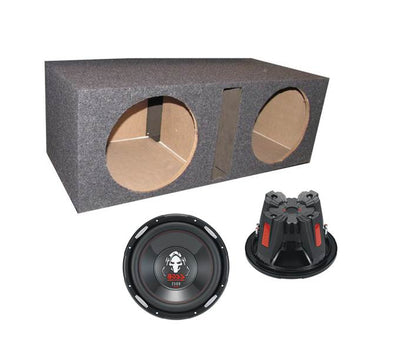 2) NEW BOSS P156DVC 15" 5000W Car Subwoofers Subs + Dual 15" Sub Box Enclosure